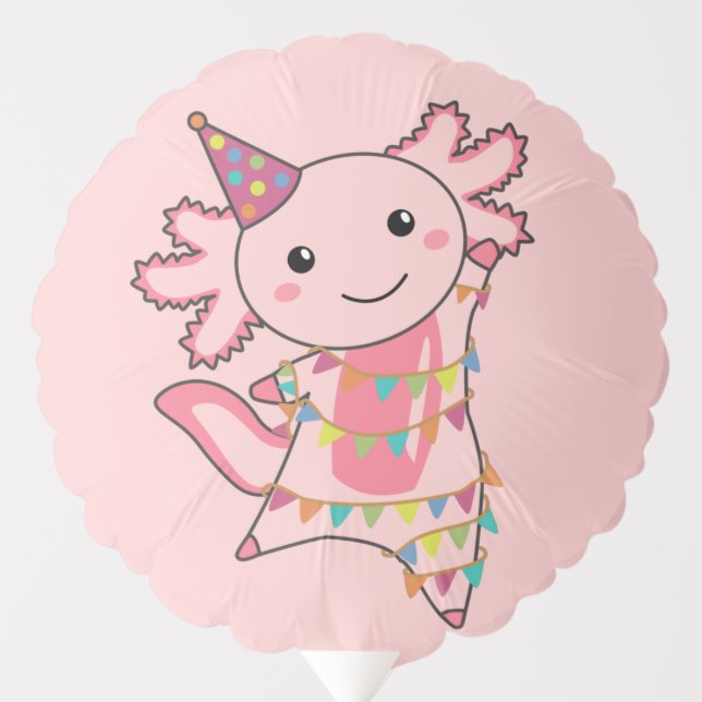 Axolotl Wishes Happy Birthday To You Axolotls Balloon (Front)