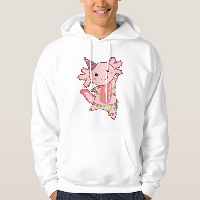 Axolotl Wishes Happy Birthday To You Axolotls Hood Hoodie (Front)