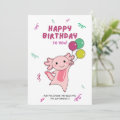 Axolotl Wishes Happy Birthday To You Axolotls Invi Invitation | Zazzle