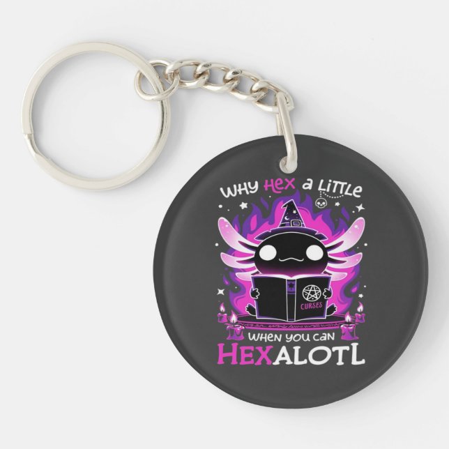 Axolotl Witching Hour - Salamandre  Keychain (Front)