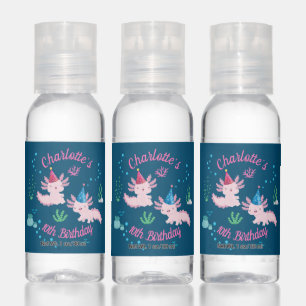Axolotl Wonderland Birthday Party Hand Sanitizer