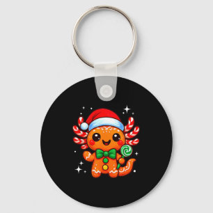 Axolotl Xmas Hat Santa Cute Funny Christmas Pajama Keychain