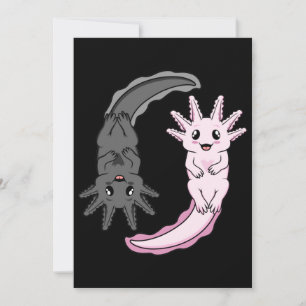Axolotl Yin Yang Kawaii Animal Axolotls Lover Owne Invitation