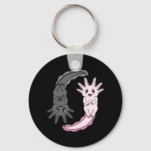 Axolotl Yin Yang Kawaii Animal Axolotls Lover Owne Keychain