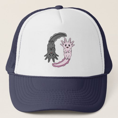 Axolotl Yin Yang Kawaii Animal Axolotls Lover Owne Trucker Hat