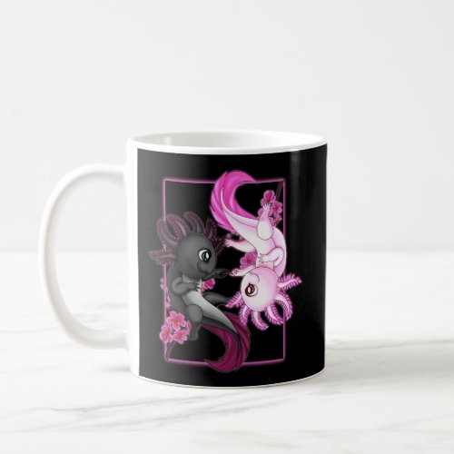 Axolotl Yin Yang Plush Pets Cherry Blossom Coffee Mug