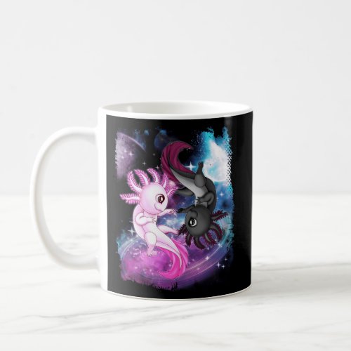 Axolotl Yin Yang Plush Pets Floating Space Coffee Mug
