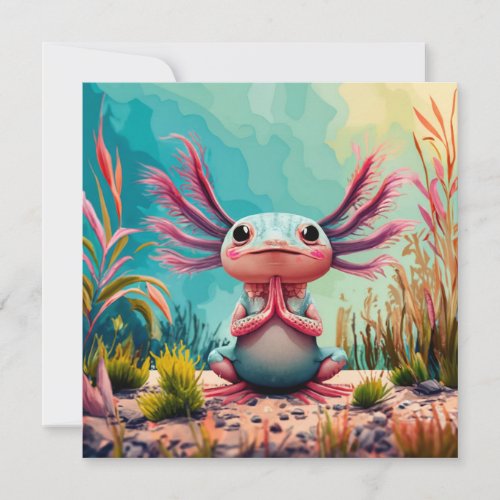 Axolotl Yoga Invitation