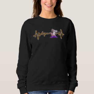 Axolotl Yoga Poses Sport Gymnastics Ohm Heartbeat Sweatshirt