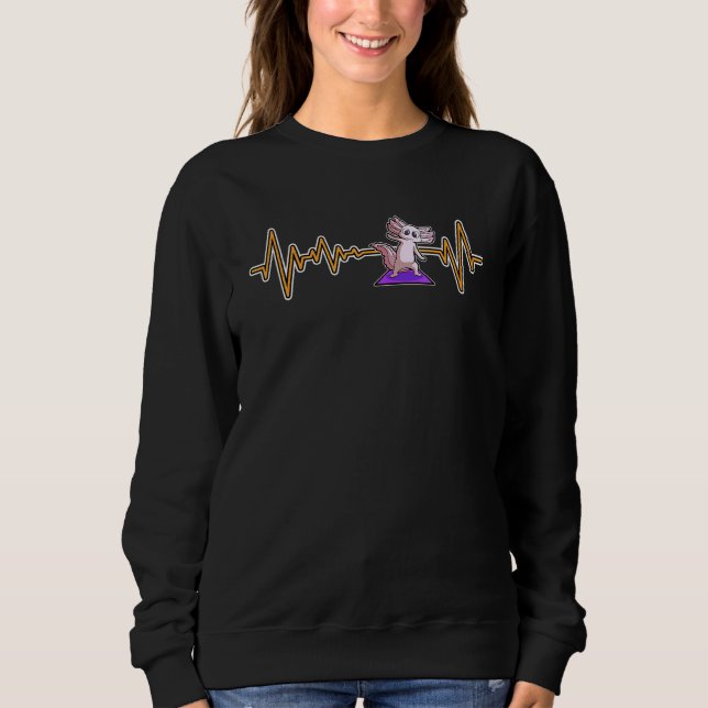Axolotl Yoga Poses Sport Gymnastics Ohm Heartbeat Sweatshirt (Front)