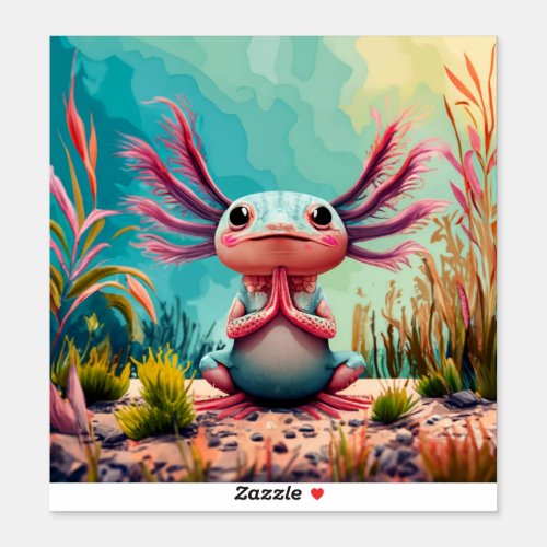 Axolotl Yoga Sticker