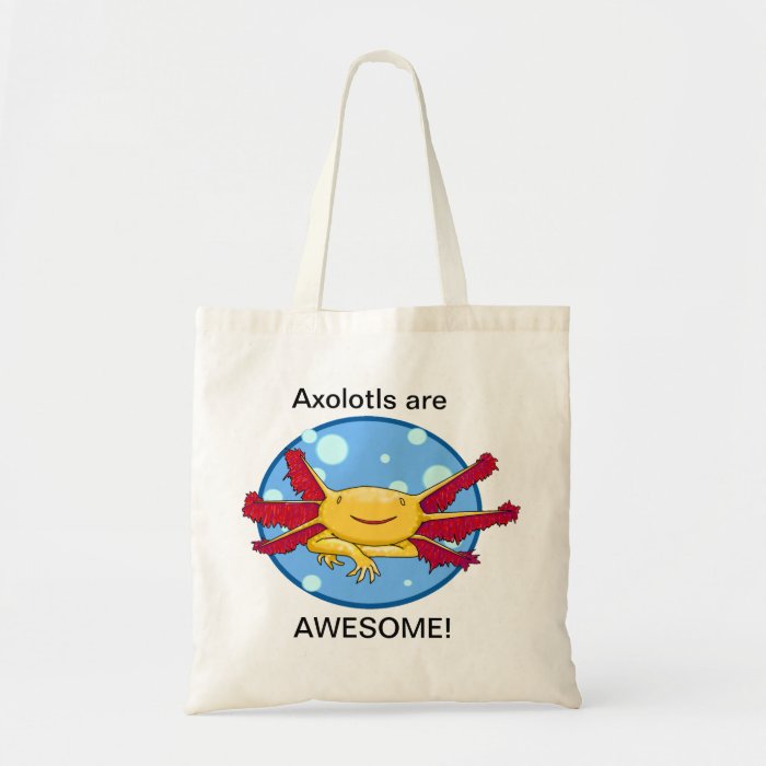 Axolotls are Awesome (Golden Albino) Bubbles bag