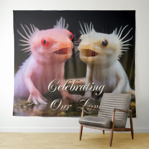 Axolotls Fish Party Backdrop Photo Wall Art Banner