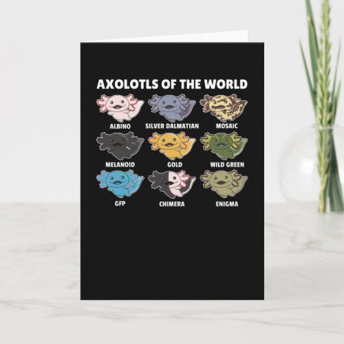 Axolotls From The World Sweet Animals Axolotl Card