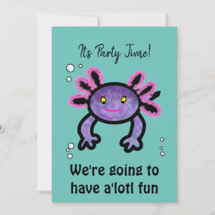 Axoltl Party Invitation