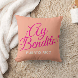 Ay bendito! Puerto Rico Throw Pillow
