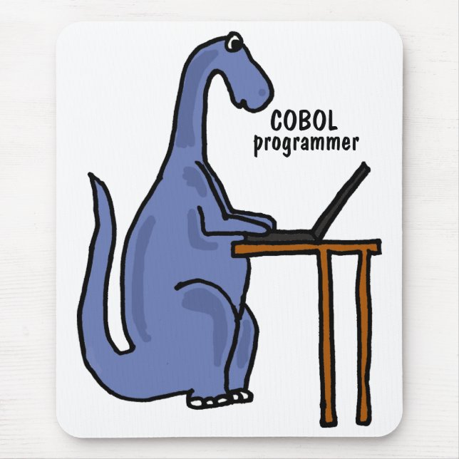 AY- COBOL Programmer Dinosaur Mousepad (Front)
