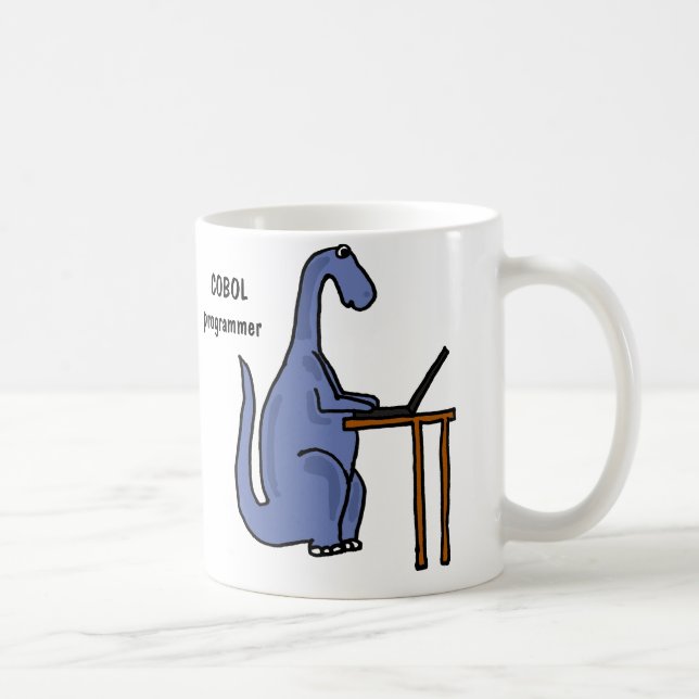 AY- COBOL Programmer Dinosaur Mug (Right)