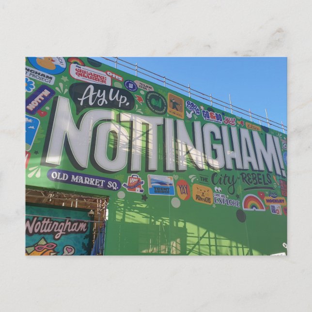 Ay up Nottingham! Postcard (Front)