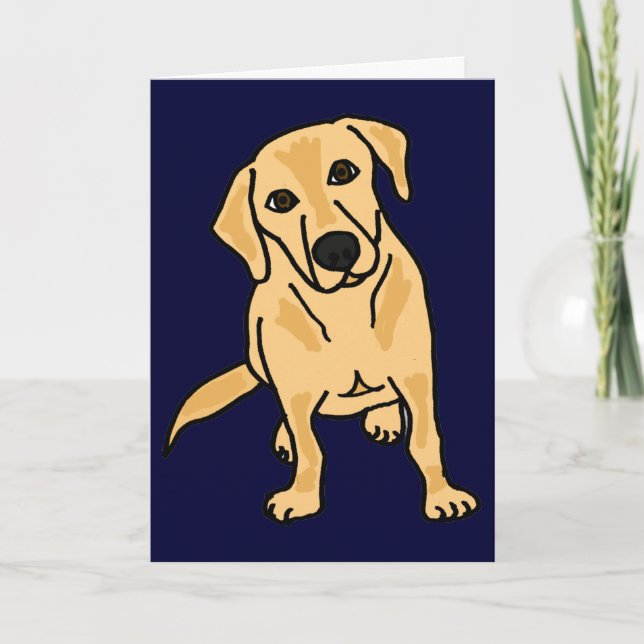 AY- Yellow Labrador Retriever Notecards or Greetin (Front)