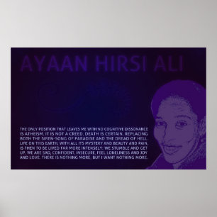 Ayaan Hirsi Ali No Cognitive Dissonance Poster