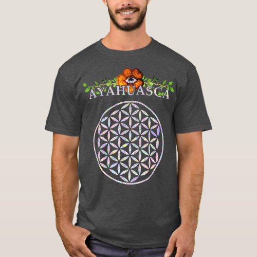 Ayahuasca Mandala Sacred Geometry Flower of Life T_Shirt