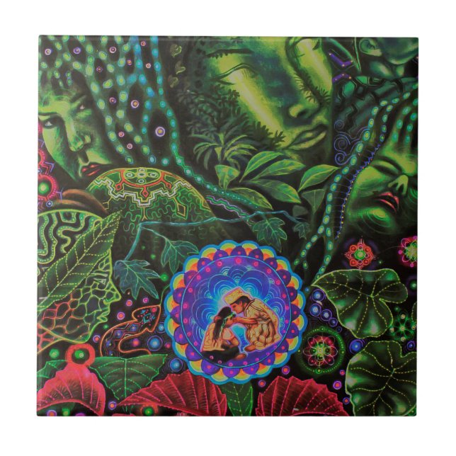 Ayahuasca Vision Ceramic Tile (Front)
