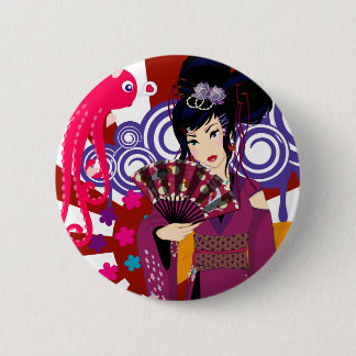 Ayaka in Harajuku Town Pinback Button