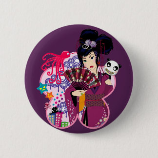 Ayaka in Harajuku Town Pinback Button
