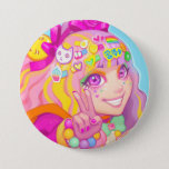 Ayako Button<br><div class="desc">Inspired by the colorful cacophony that is Japanese Decora-kei fashion,  Ayako is sure to liven up any bag,  lanyard,  or vest you place her on!</div>