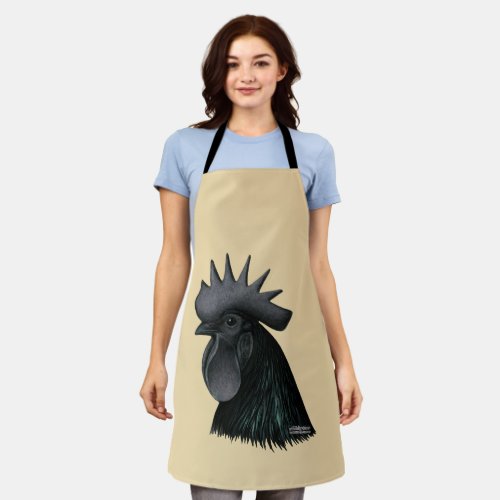Ayam Cemani Rooster Head Apron
