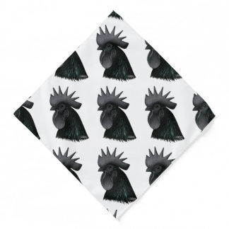 Ayam Cemani Rooster Head Bandana