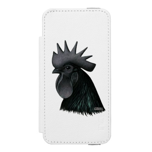 Ayam Cemani Rooster Head iPhone SE55s Wallet Case