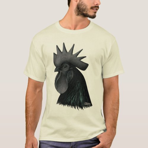 Ayam Cemani Rooster Head T_Shirt