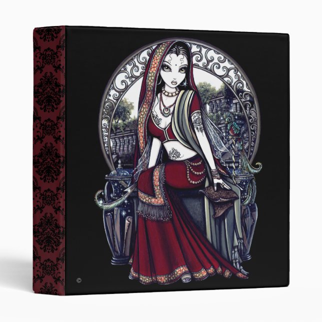 "Ayanna" Gothic Belly Dancer Fairy Art Binder (Front/Spine)