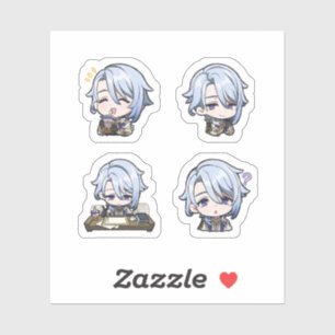 Ayato Genshin Impact 4 Pack Sticker Sheet