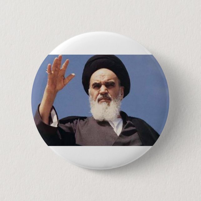 Ayatollah Khomeini Badge Button (Front)