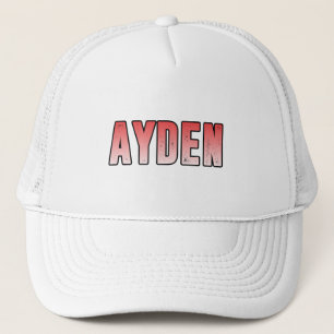 Ayden pink name trucker hat