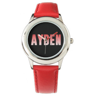 Ayden pink name watch