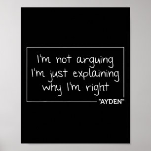 Ayden Quote Funny Birthday Personalized Name Gift Poster