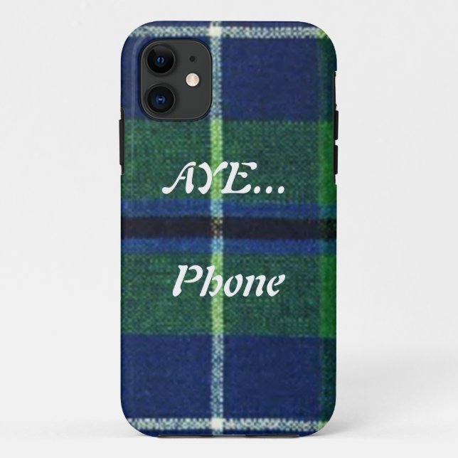 Aye Phone "Scottish Humor" Tartan I-Phone Case (Back)