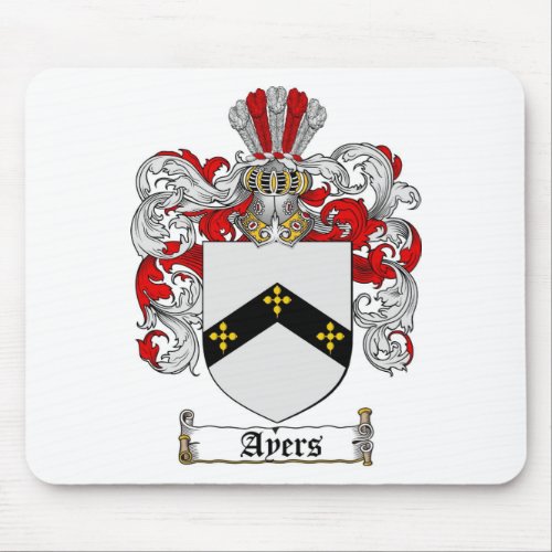 AYERS FAMILY CREST _  AYERS COAT OF ARMS MOUSE PAD