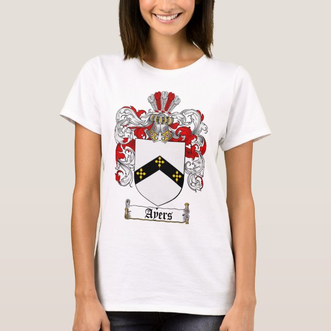 AYERS FAMILY CREST -  AYERS COAT OF ARMS T-Shirt (Front)