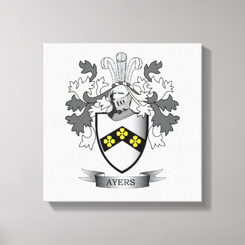 Ayers Family Crest Coat of Arms Canvas Print