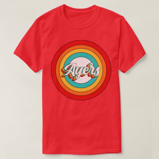 Ayers Name Shirt Vintage Ayers Circle (Design Front)