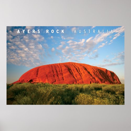 ayers rock in australia poster