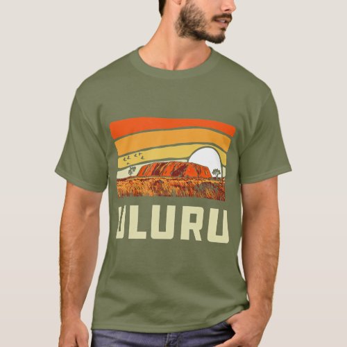 Ayers Rock Uluru Australia Landmark Vintage 80s T_Shirt