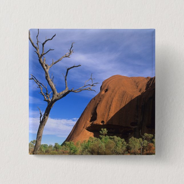 Ayers Rock Uluru in the Outback Australia Pinback Button (Front)