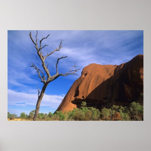 Ayers Rock Uluru in the Outback Australia Poster