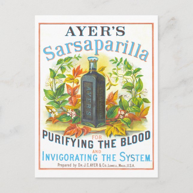 Ayer's Sarsaparilla Vintage Medicine Advertisement Postcard (Front)